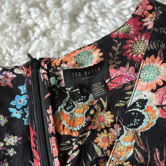Ted Baker Hendria Mini Dress Bohemian Floral Girly Summer Flowy Fun ST5 - Picture 5 of 15